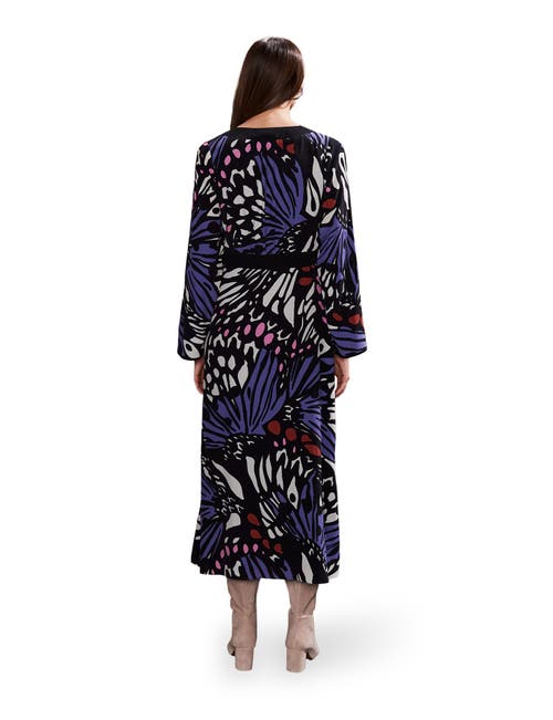 Ro&zo Purple Butterfly Button Through Dress In Purple