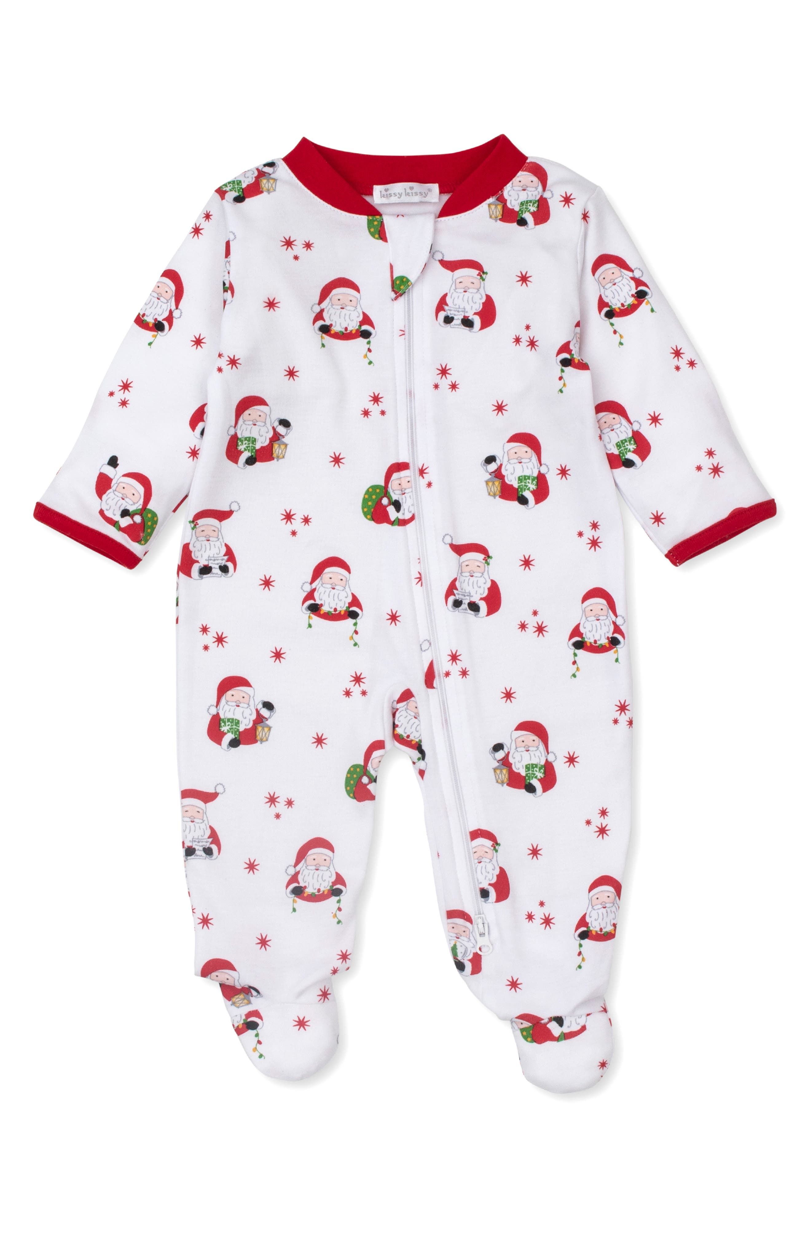 Kissy Kissy Santa Zip Front Footie | Nordstromrack