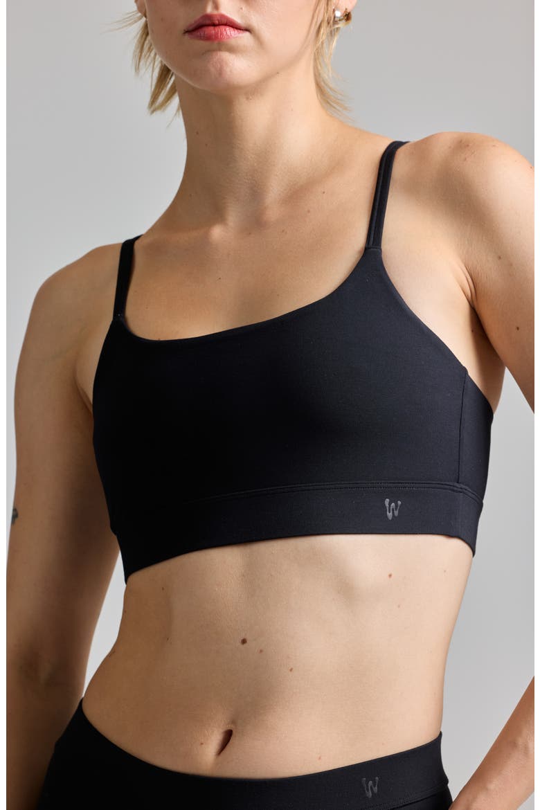 Luxe Icon Stretch Modal Adjustable Bralette, Main, color, BLACK