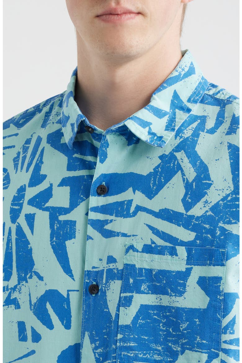 Liquid Trips Mason Short Sleeve Button-Up Shirt, Alternate, color, ROYAL BLUE