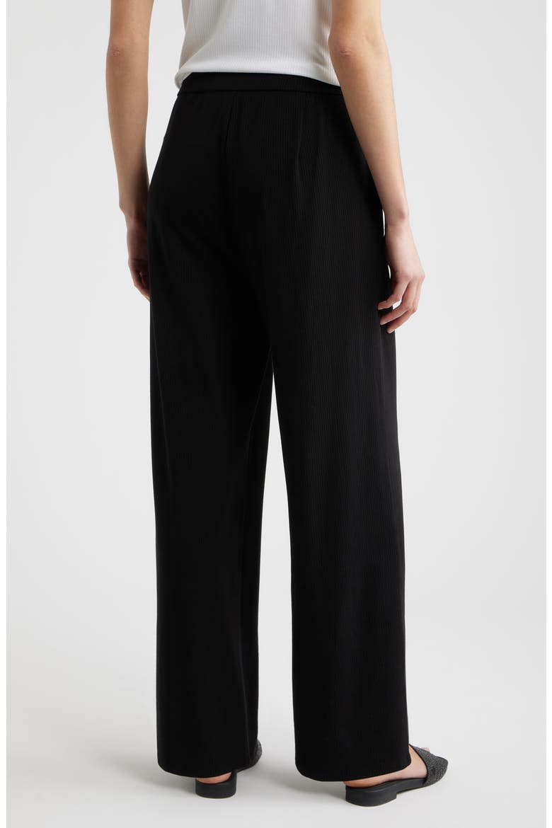 Rib Wide Leg Pants, Alternate, color, BLACK