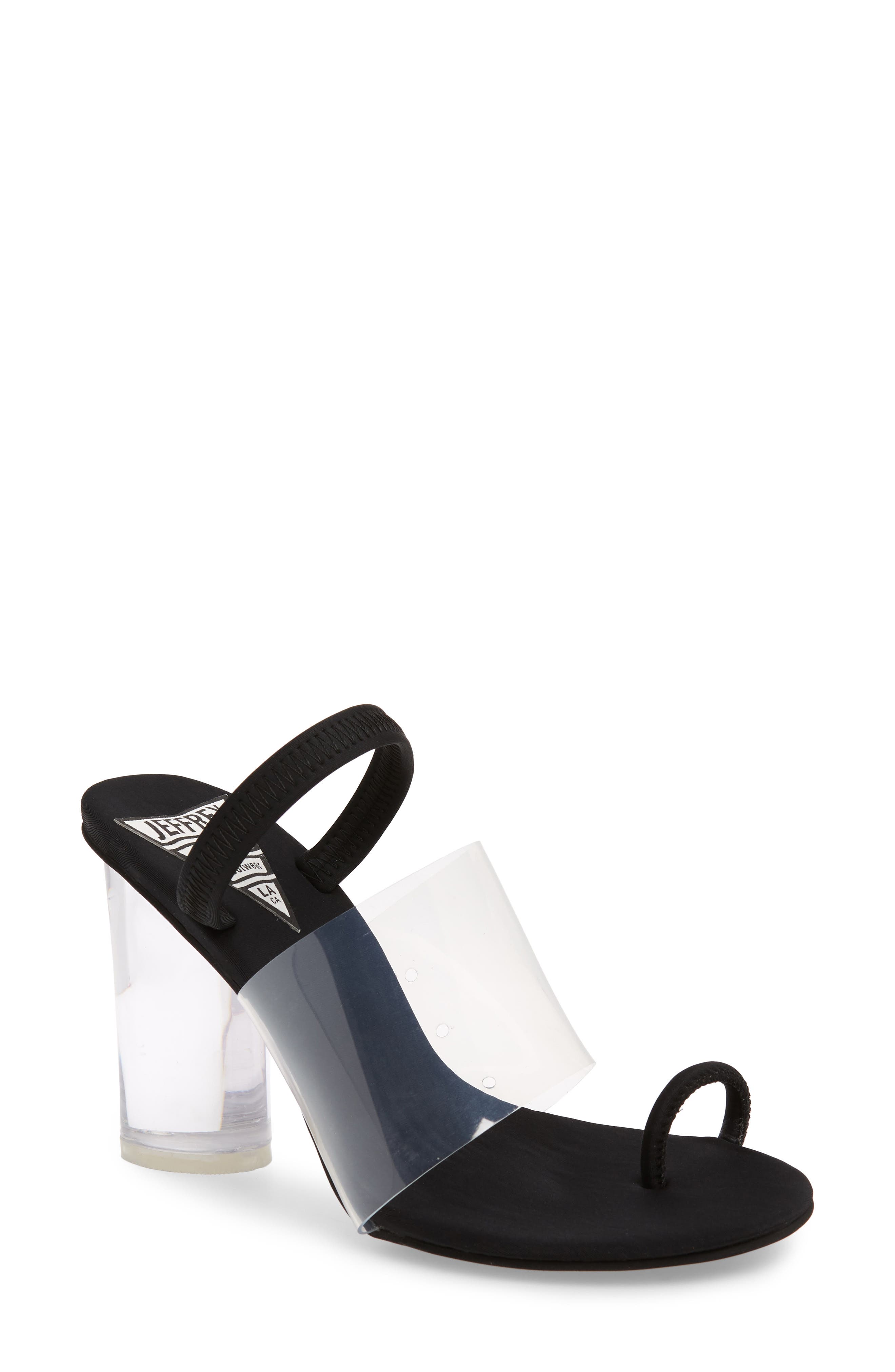 Jeffrey Campbell Mania Clear Toe Loop Sandal, Main, color, 