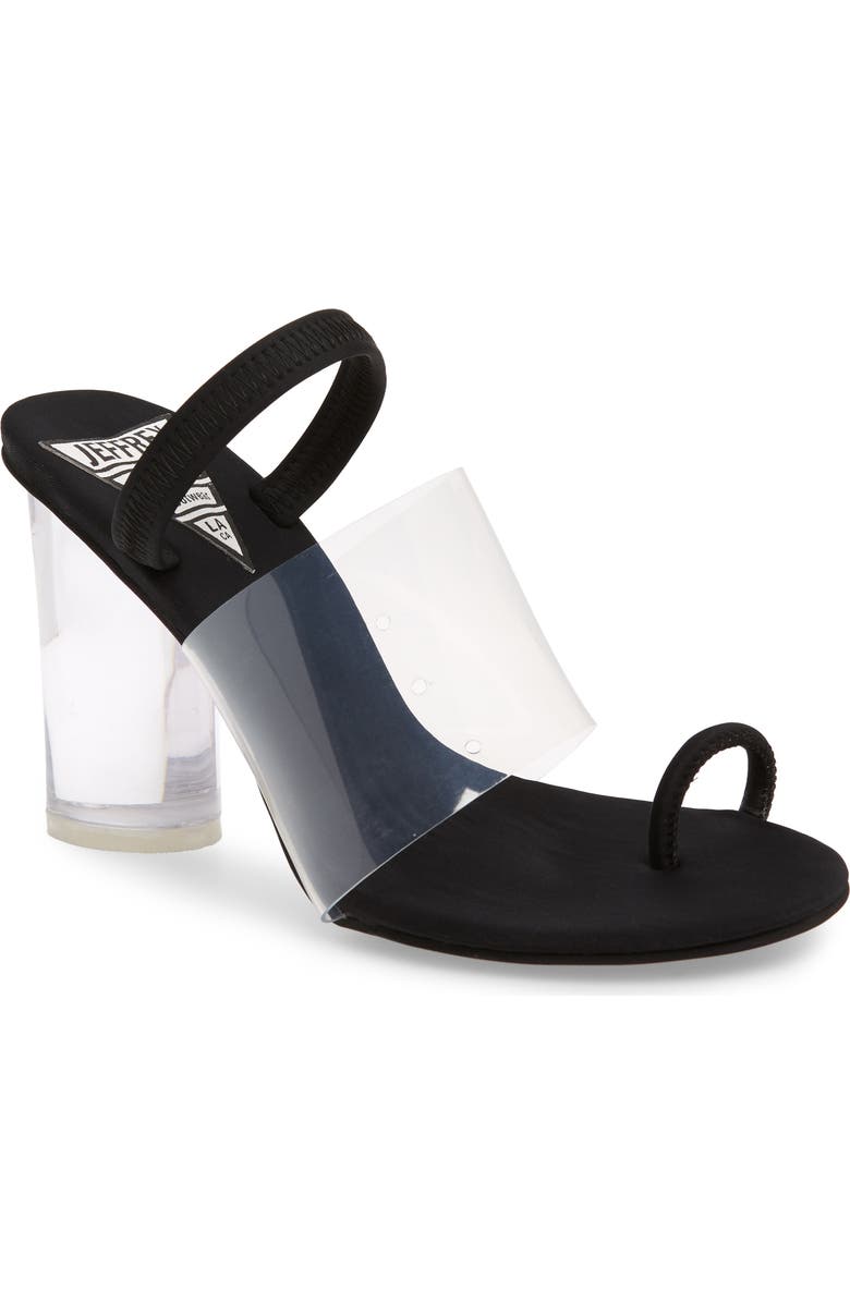 Jeffrey Campbell Mania Clear Toe Loop Sandal, Main, color,
