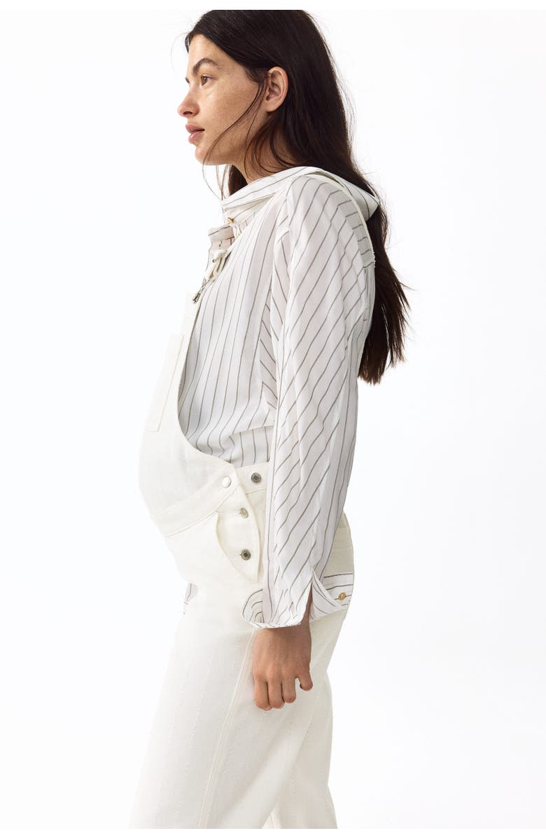 H&M Mama Before & After Denim Dungarees, Alternate, color, White