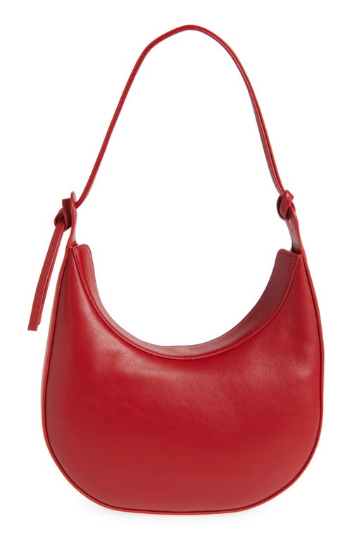 Reformation Medium Rosetta Shoulder Bag In Dark Lipstick Leather