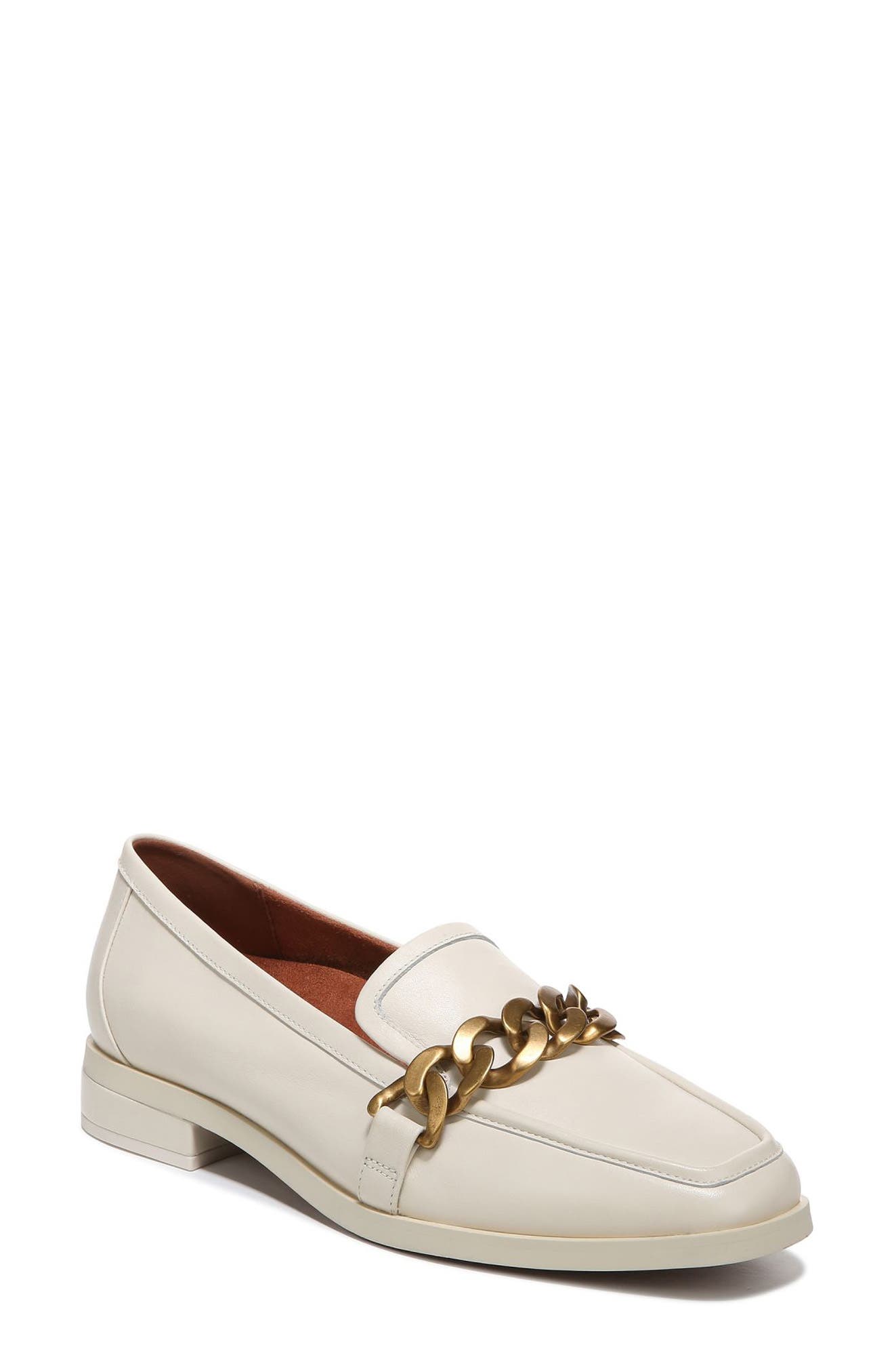 Mizelle Curb Chain Loafer, Main, color, CREAM LEATHER