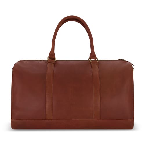 Yellowstone Genuine Leather 21 Inch Duffle, With Burnished Gold Detailing