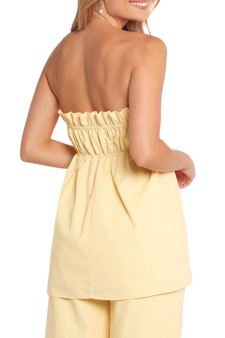 Ember Strapless Tunic Top, Alternate, color, BUTTER YELLOW