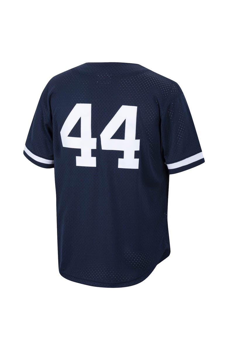 Mitchell & Ness Men's Mitchell & Ness Reggie Jackson Navy New York Yankees Cooperstown Collection Mesh Batting Practice Button-Up Jersey, Alternate, color, Navy