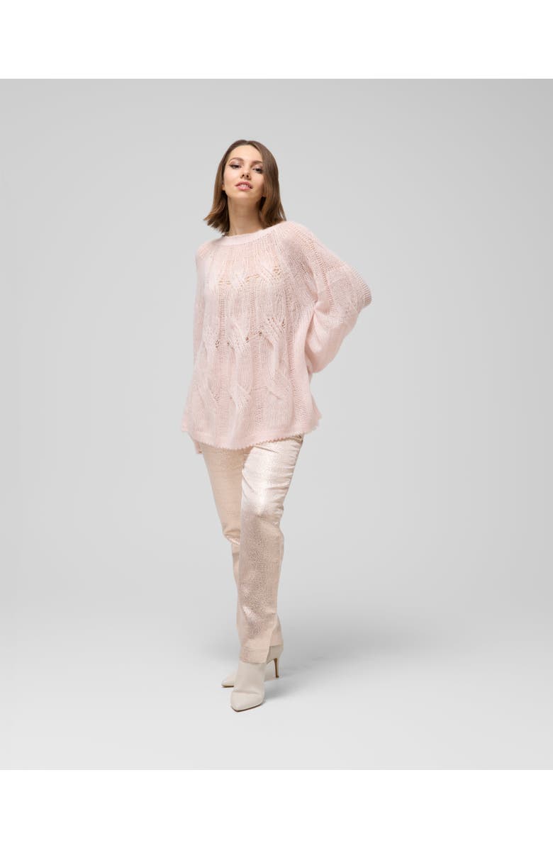 Le Fafo Cable-Knit Cashmere Sweater, Alternate, color, Light Pink