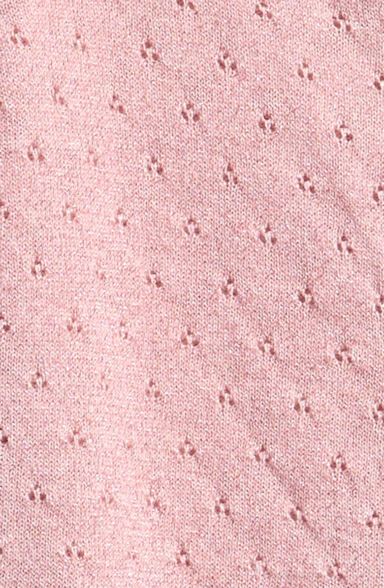 Nordstrom Kids' Pointelle Sparkle Cardigan, Alternate, color, 