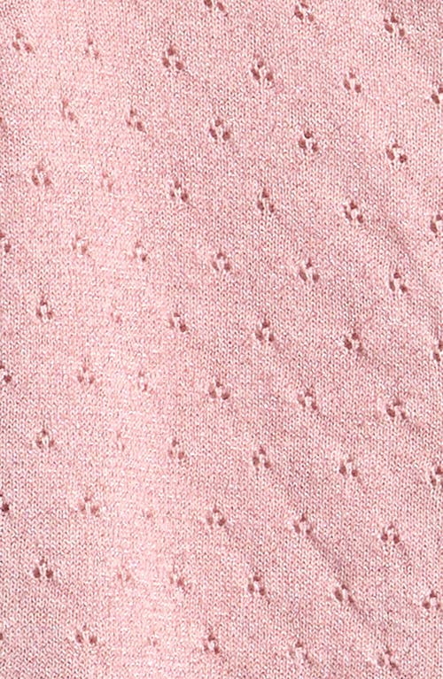 Nordstrom Kids' Pointelle Sparkle Cardigan In Pink Lotus