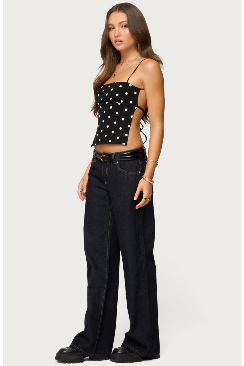 Jinx Dot Open Back Crop Tank, Alternate, color, BLACK-AND-WHITE