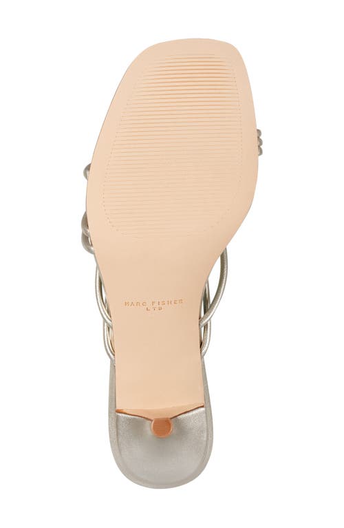 Marc Fisher Banna Strappy Sandal In Metallic Gold