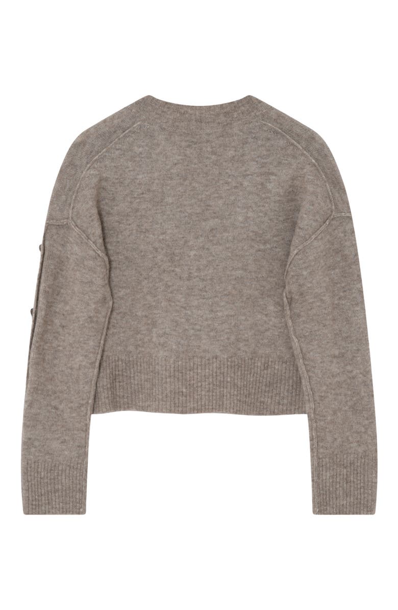 DAY Birger et Mikkelsen Solange Oversized Button Detail Sweater, Alternate, color, Hazel Melange