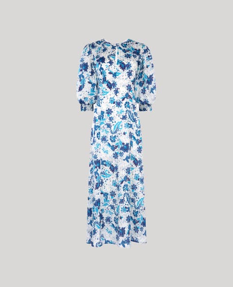 Ivy Silk Cotton Tea Dress