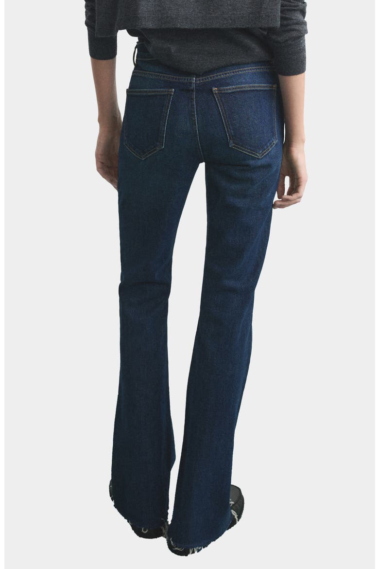 Fiona Mid Rise Flare Jeans, Alternate, color, DARK BLUE