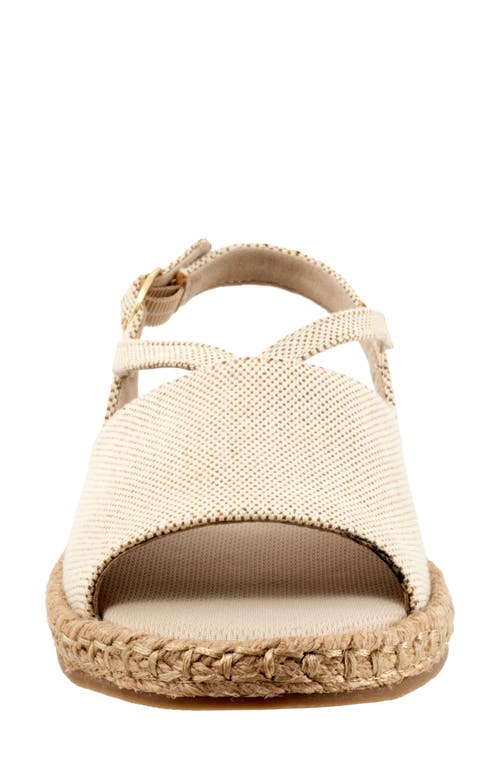Trotters Pepper Slingback Espadrille Sandal In Natural Textile