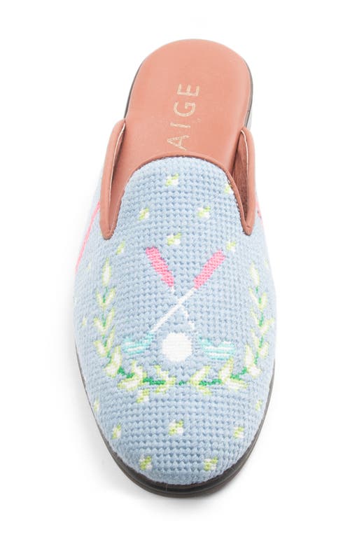 Bypaige Needlepoint Mule In Blue