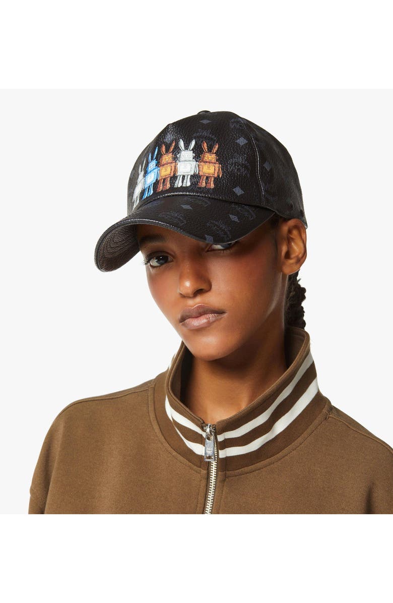 MCM Classic Cap in Rabot Visetos, Alternate, color, Black