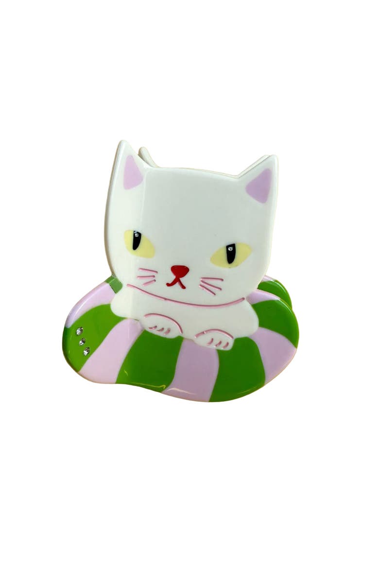 Centinelle Vacation Kitty Hair Claw, Main, color, White