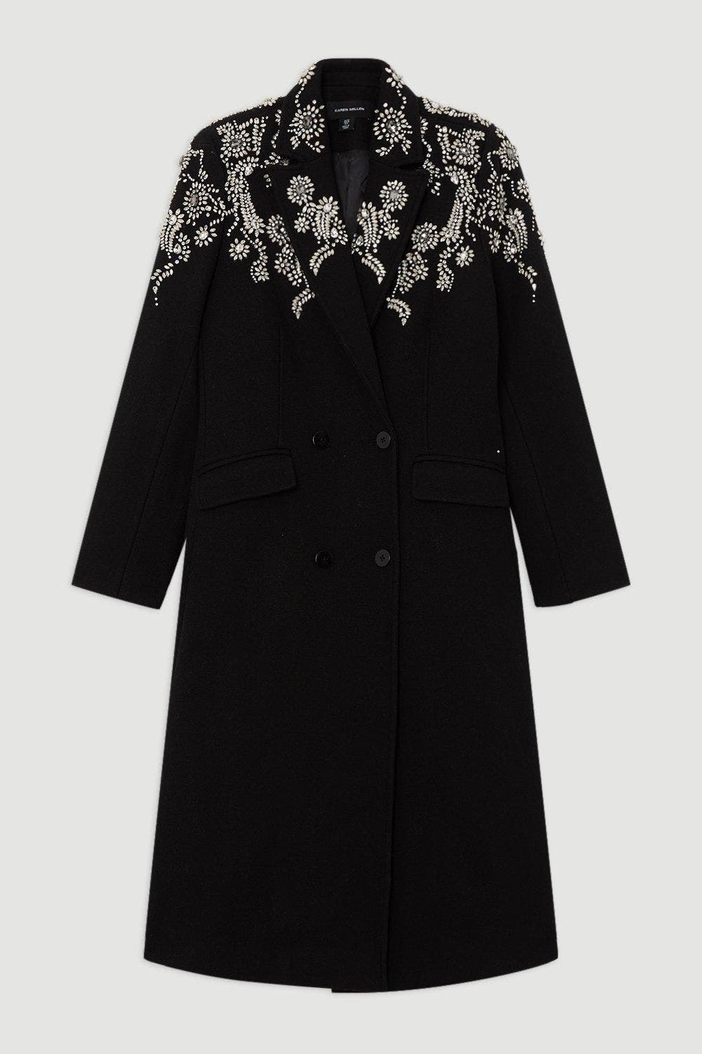 Tailored Wool Double Breasted Midi Coat - image 2