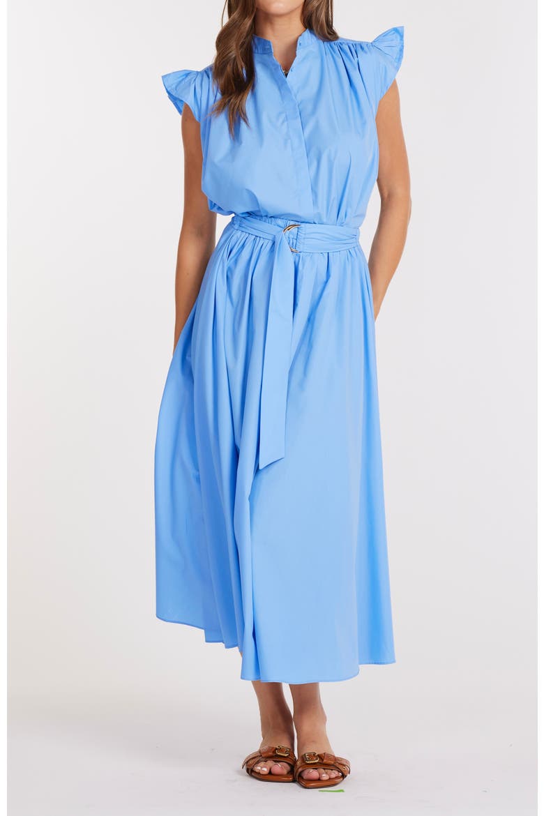 Camryn Poplin Skirt, Alternate, color, Azure
