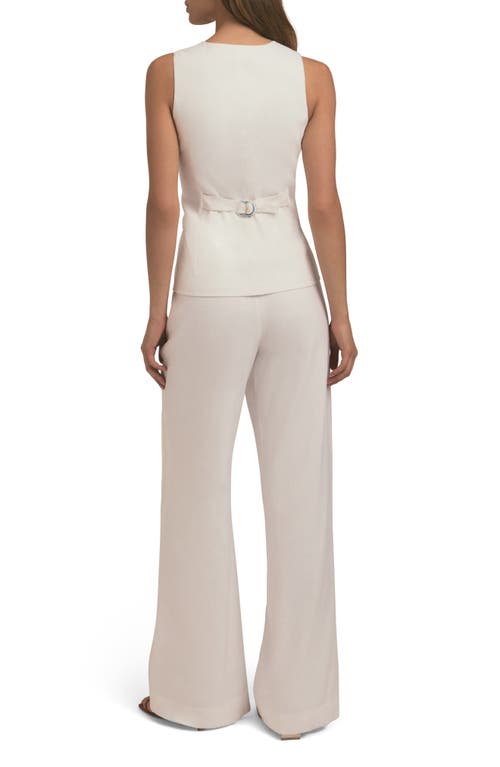 Favorite Daughter The Jones Linen Blend Vest In Bright White