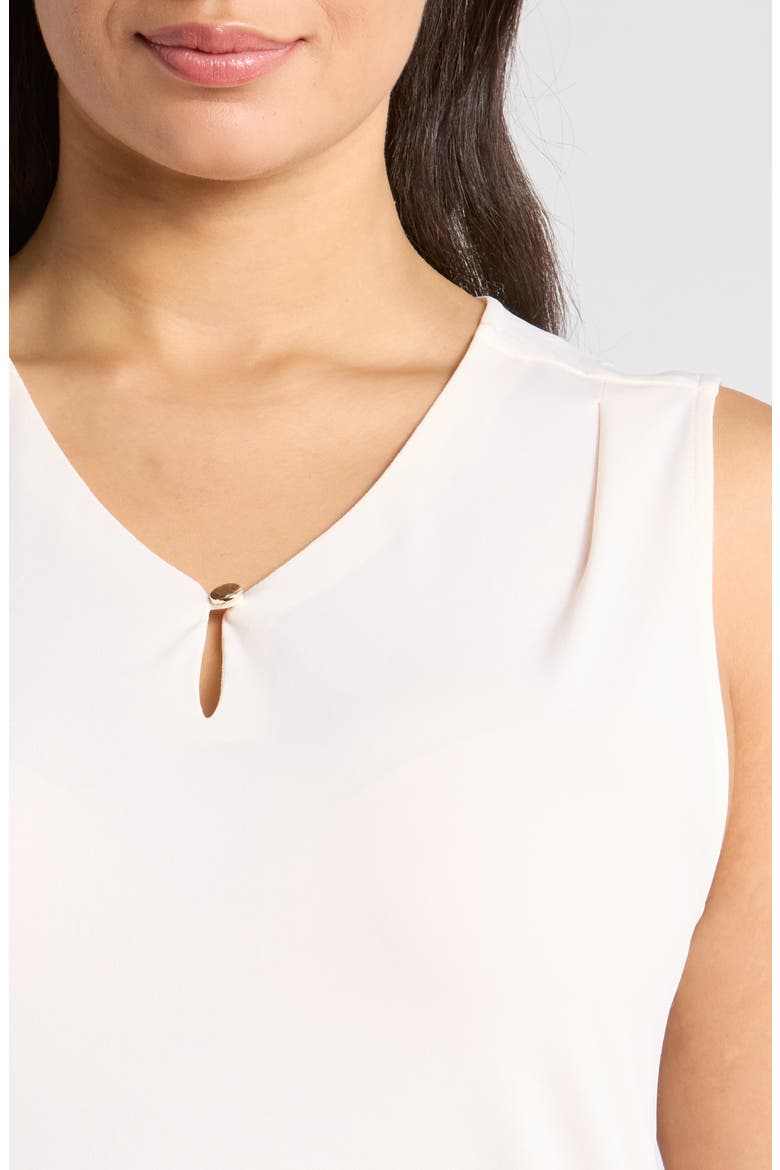 Keyhole Sleeveless Top, Alternate, color, WHITE DOVE