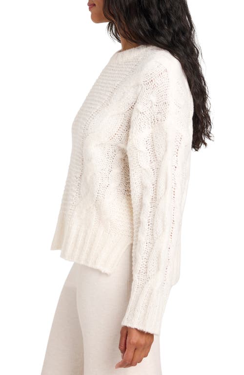 Splendid X Cella Jane Cable Sweater In Snow