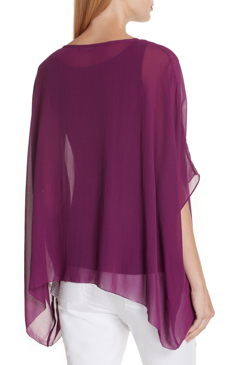 Eileen Fisher Sheer Silk Georgette Top, Alternate, color, 