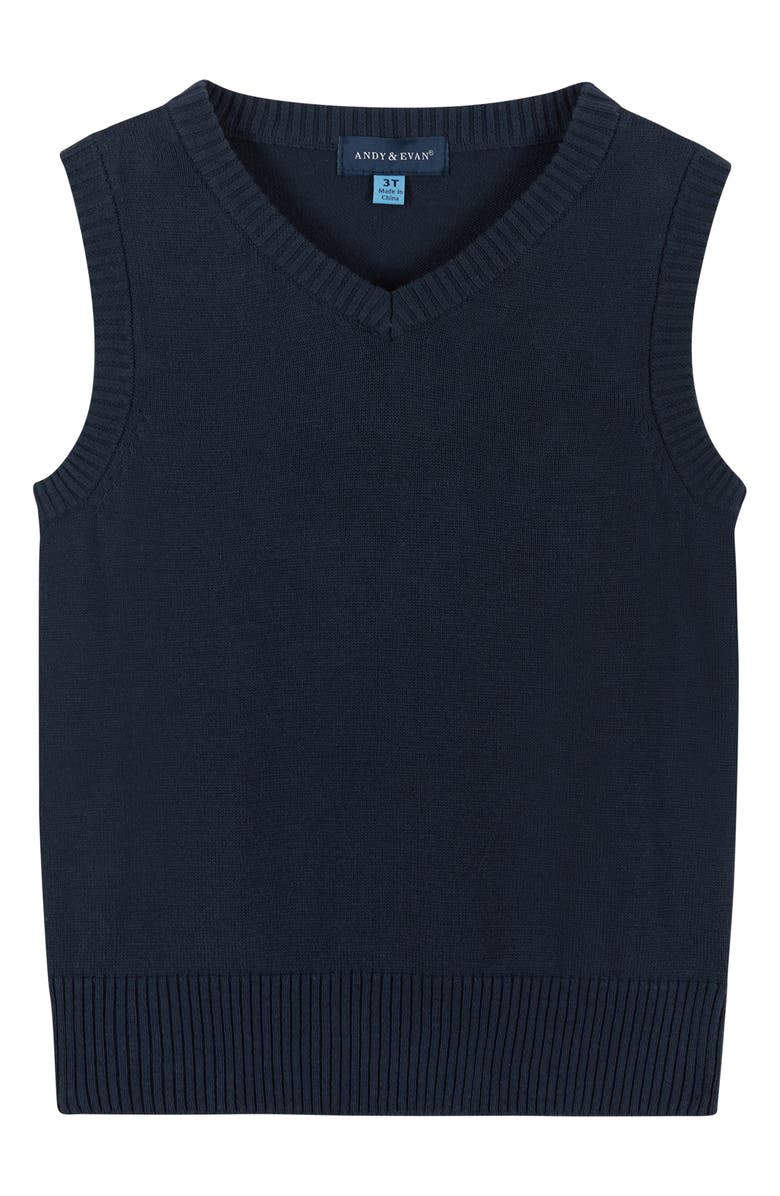 Andy & Evan Plaid Shirt, Bow Tie, Vest & Pants Set, Alternate, color, 