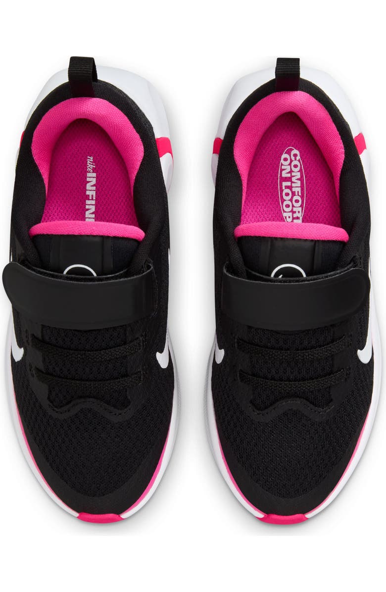 Nike Kidfinity Sneaker, Alternate, color, Black/ White/ Laser Fuchsia