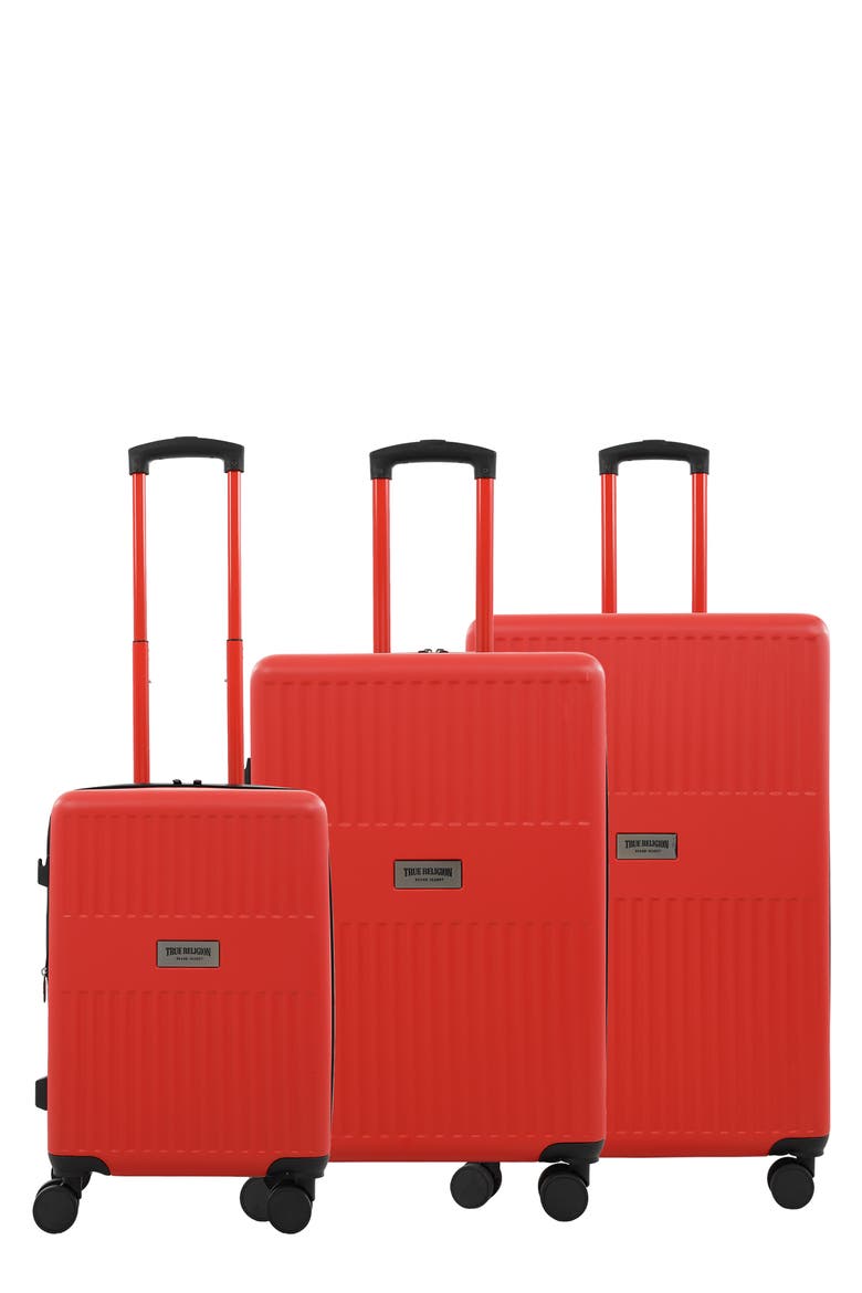 3-Piece Hardside Luggage Set, Main, color, RED