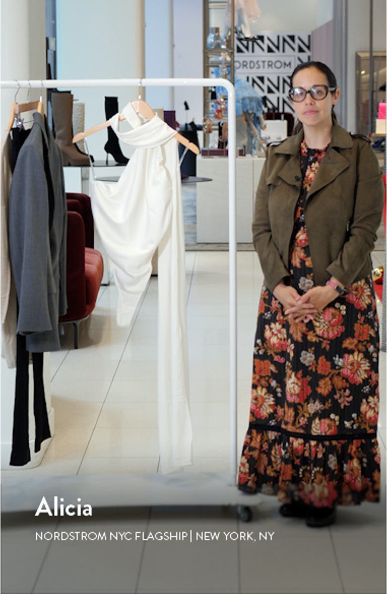 Farrah Halter Neck Satin Bodysuit, sales video thumbnail