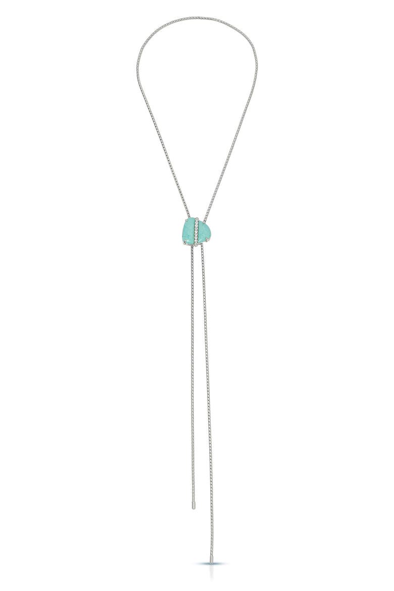 Solstice Bolo Necklace, Alternate, color, TURQUOISE AND SILVER