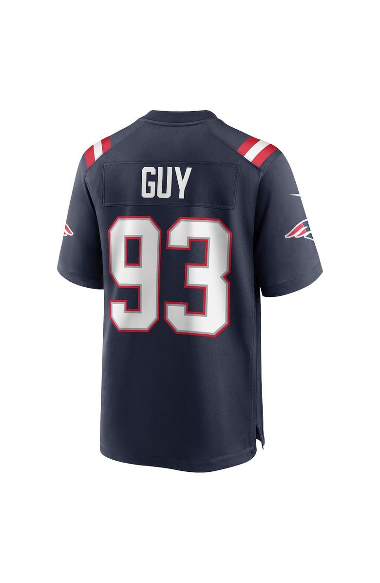 Nike Men's Nike Lawrence Guy Navy New England Patriots Game Jersey, Alternate, color, 