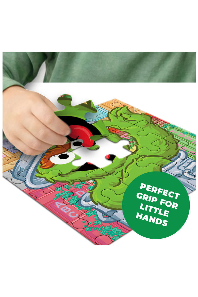 Sesame Street Oscar the Grouch 25 Puzzle, Alternate, color, Multicolor