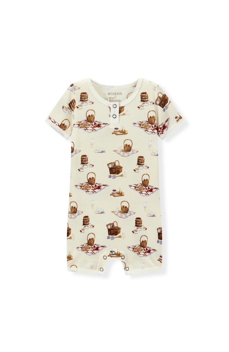 Milkbarn Organic Cotton Shortall, Main, color, Picnic