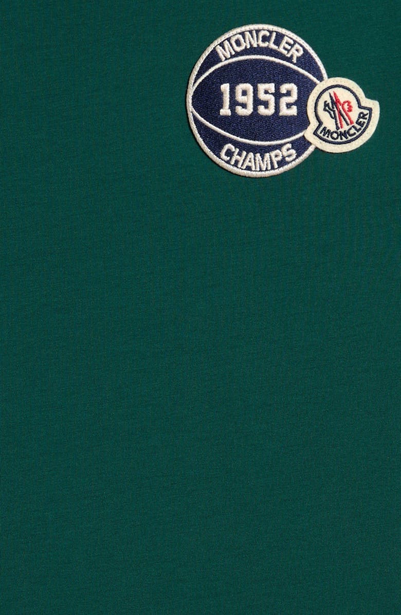 Moncler Kids' Football Motif Logo Patch T-Shirt, Alternate, color, 