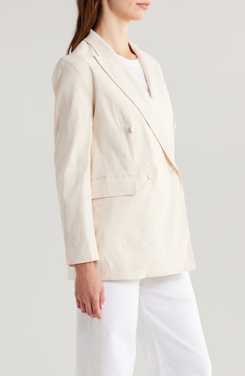 Rag & Bone Emile Double-breasted Linen Blazer In White