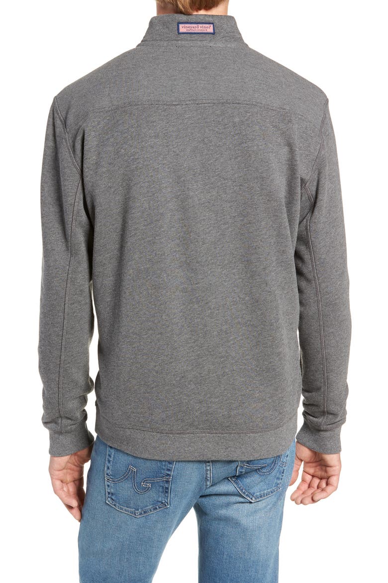 Collegiate Half Zip Pullover, Alternate, color, CHARCOAL