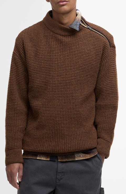 Gearstone Zip Shoulder Wool Sweater