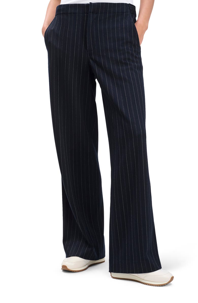 rag & bone Irina Ponte Wide Legs Pants, Main, color, Navy Multi