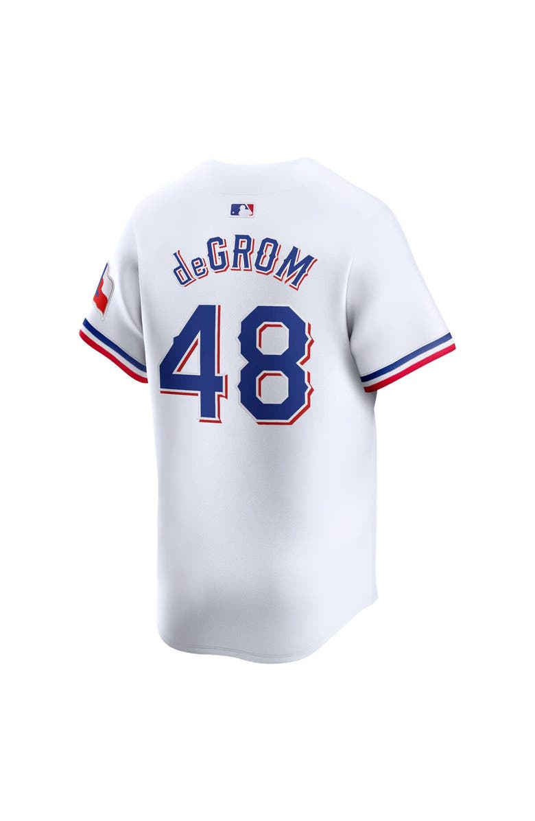 Nike Men's Nike Jacob deGrom White Texas Rangers Home Limited Player Jersey, Alternate, color,