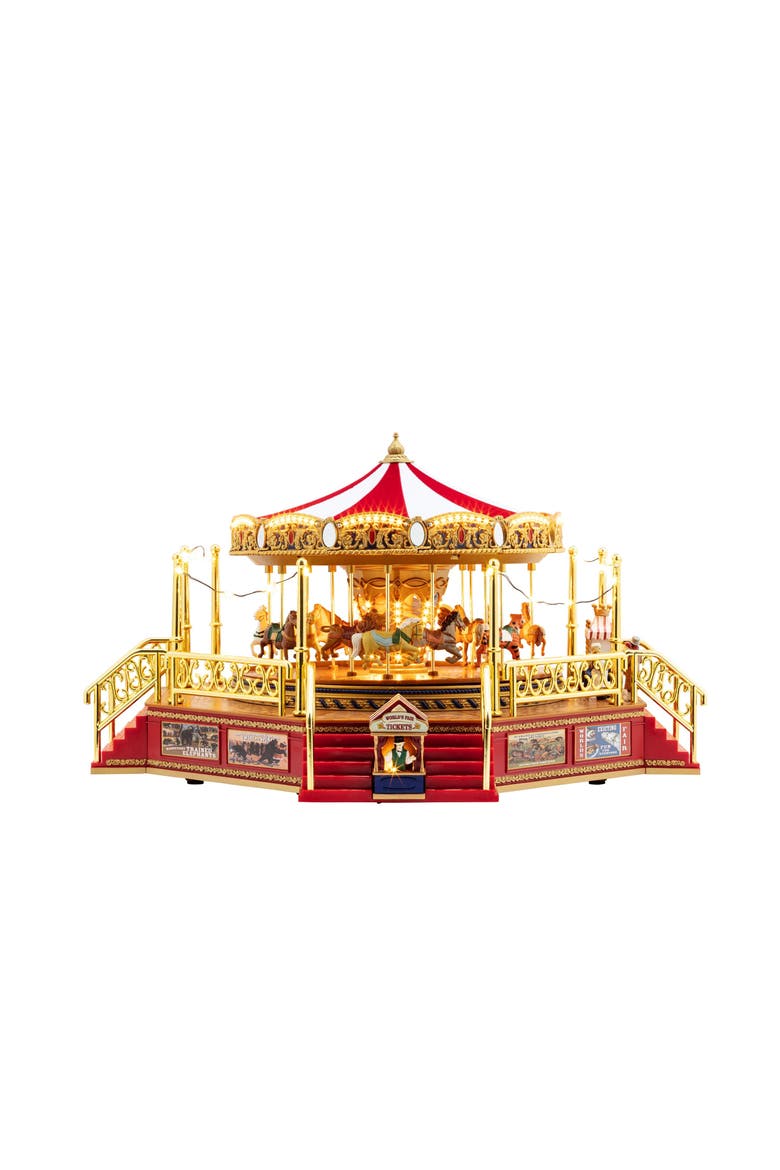 14 in. Animated World's Fair Boardwalk Carousel, Main, color, Multicolor