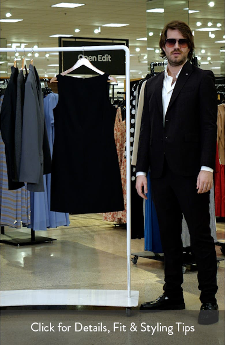 Stretch Wool Boat Neck Minidress, sales video thumbnail