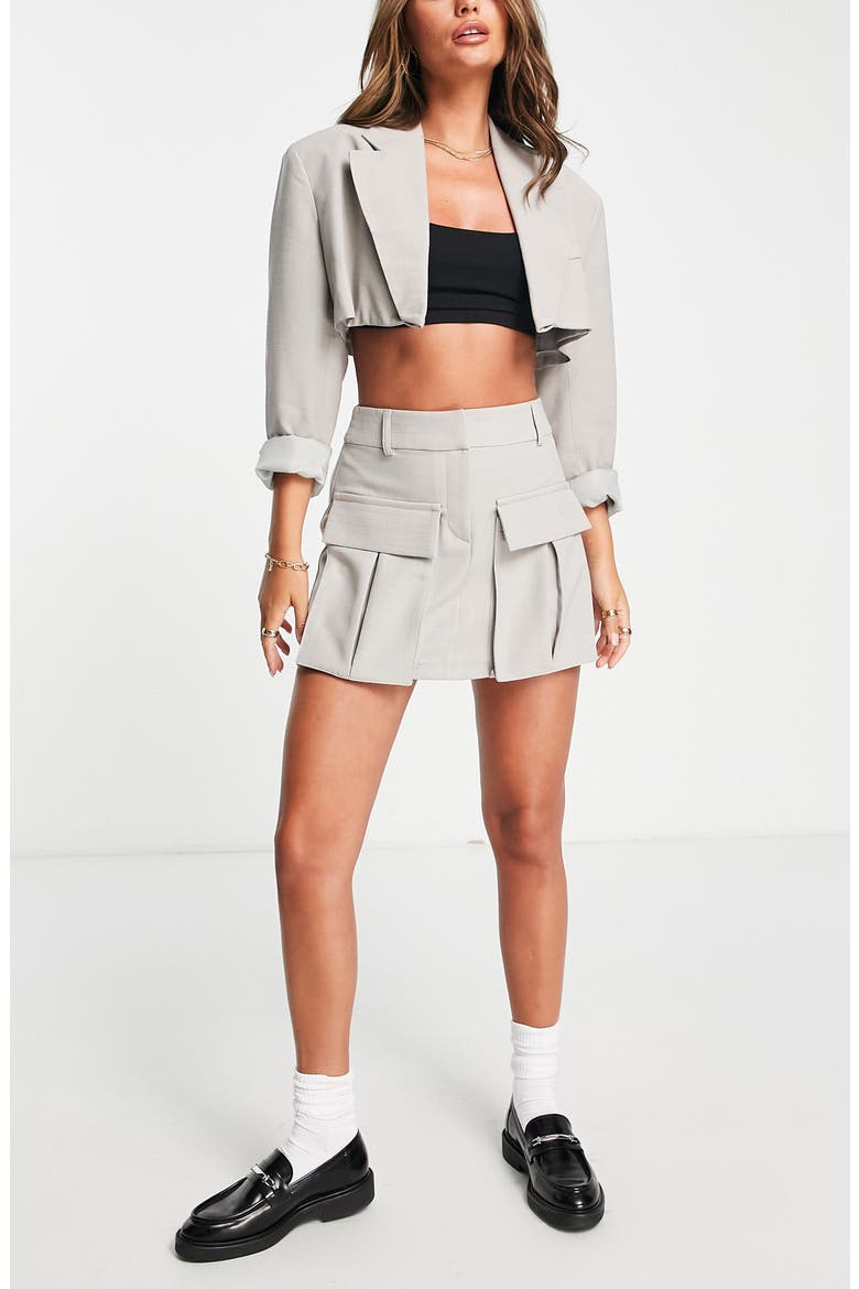 Cargo Miniskirt, Main, color, GREY