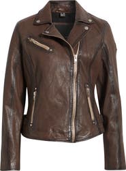 MAURITIUS Sofia Lambskin Moto Jacket