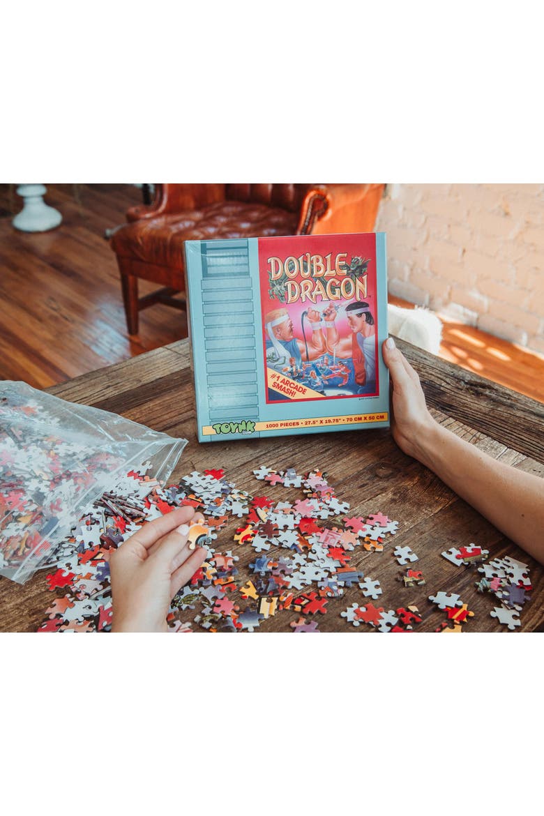 Double Dragon NES Cartridge 1000-Piece Jigsaw Puzzle | Toynk Exclusive, Alternate, color, Multi-Color